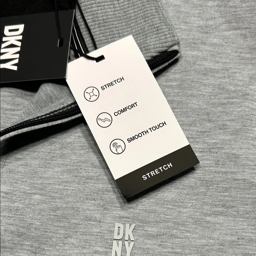 DKNY Light Gray Quarter-Zip Sweatshirt - Picture 4 of 8